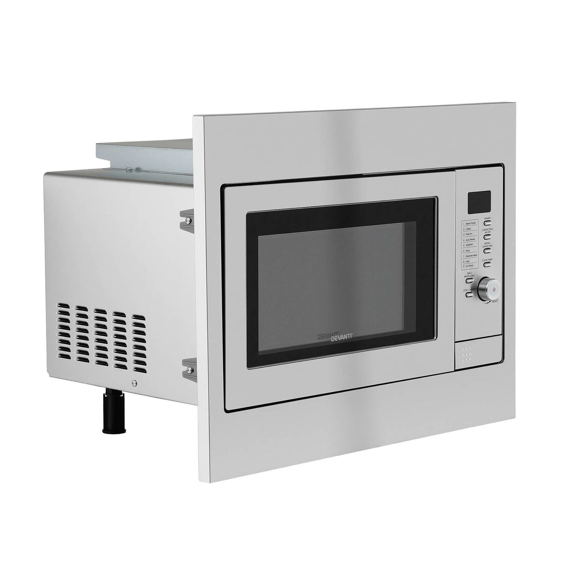 Devanti silver built in microwave oven with 10 power levels