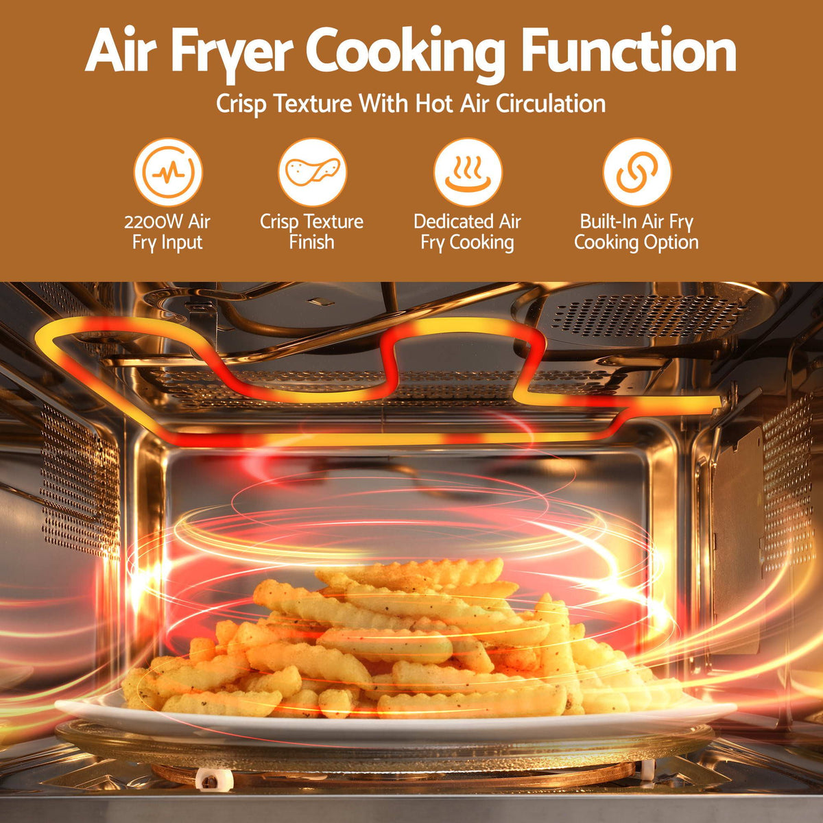 Devanti 30L built in microwave oven with child lock and end cooking signal
