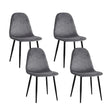 Artiss Dining Chairs Set of 4 Velvet Curved Slope Grey - Flea Market