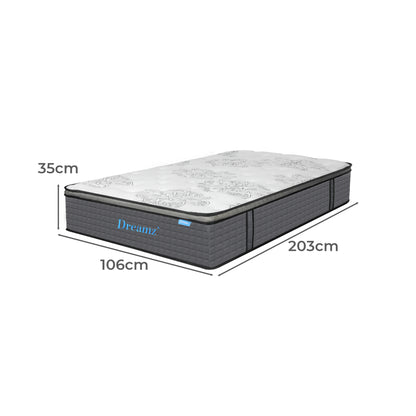 Dreamz Spring Mattress Bed Pocket Egg King Single