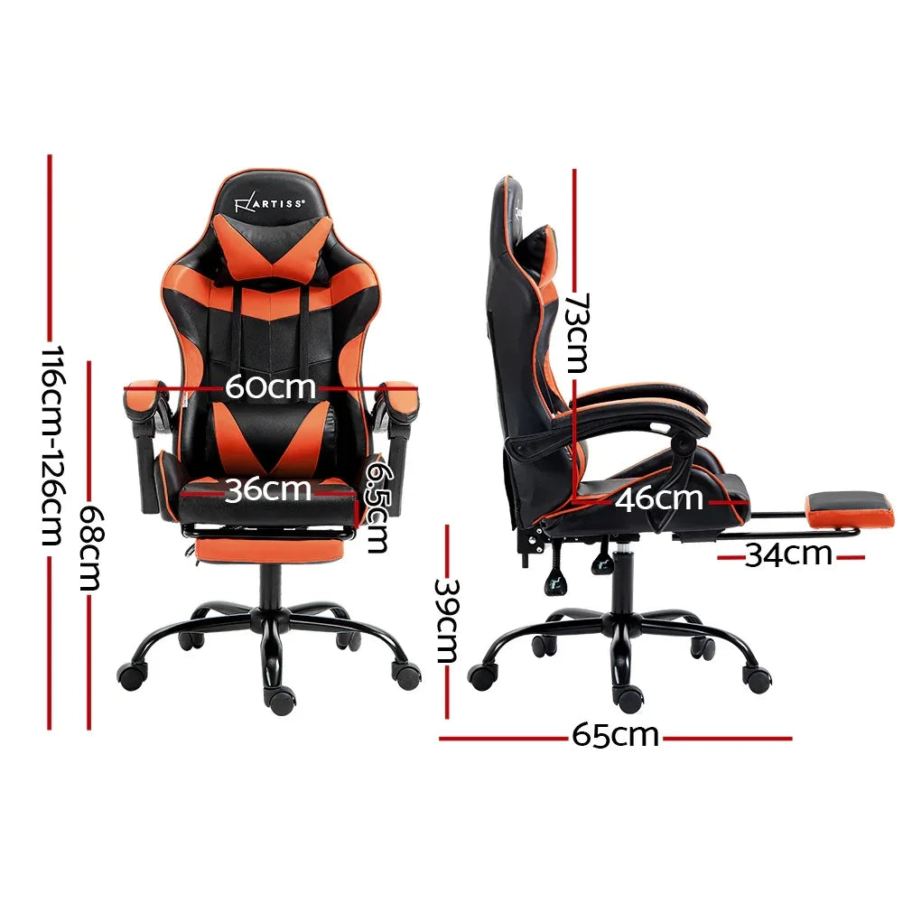 Artiss Gaming Chair - Orange - Stacks Warehouse