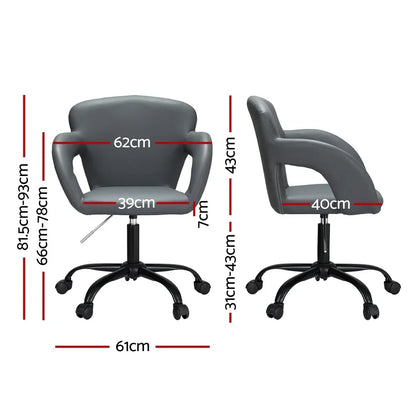 Artiss Office Chair Mid Back Grey - Stacks Warehouse