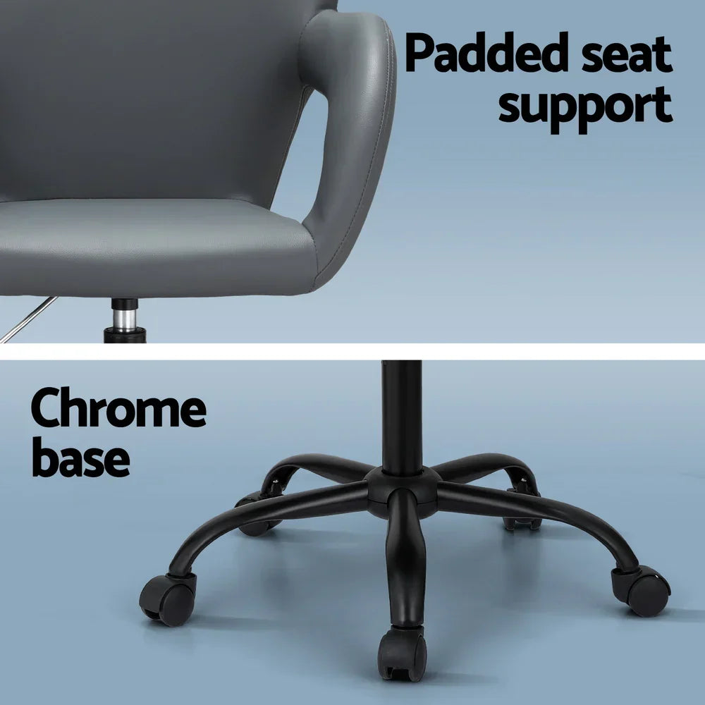 Artiss Office Chair Mid Back Grey - Stacks Warehouse