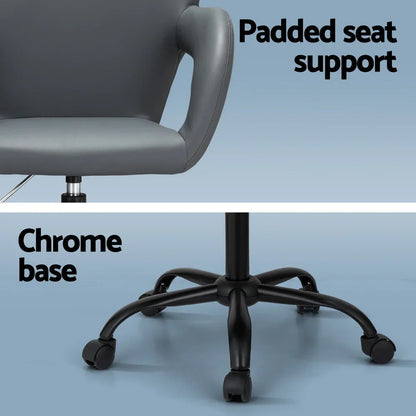 Artiss Office Chair Mid Back Grey - Stacks Warehouse