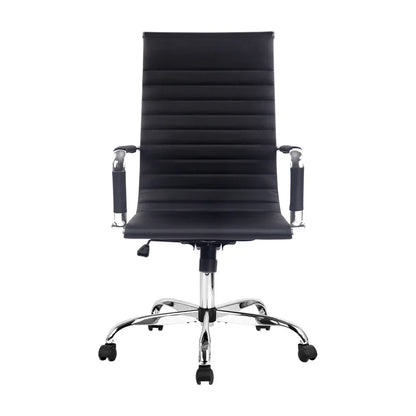 Artiss Office Chair Conference Chairs PU Leather High Back Black - Stacks Warehouse