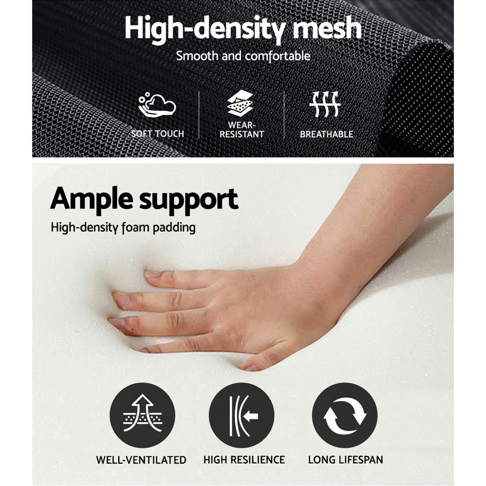 High-density mesh and foam padding for comfort, support, and breathability — soft, wear-resistant, long-lasting.