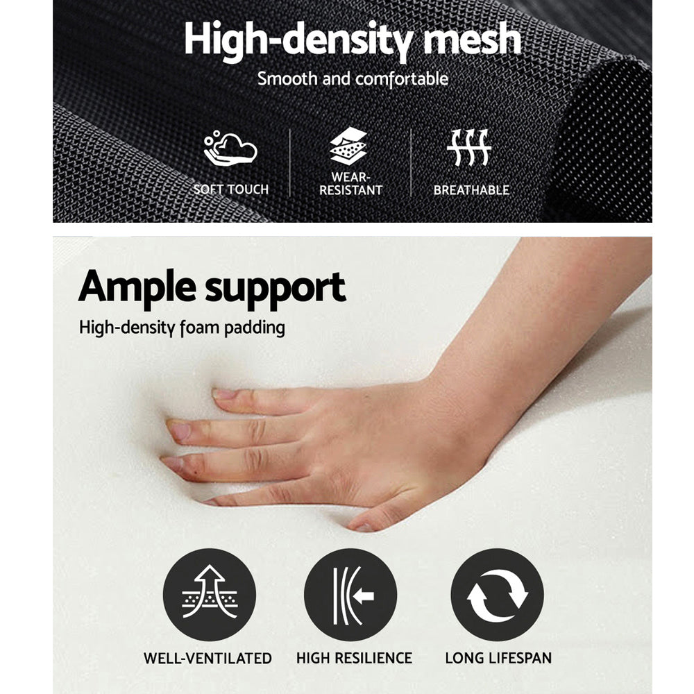 High-density mesh & foam padding for comfort, support, breathability, and durability