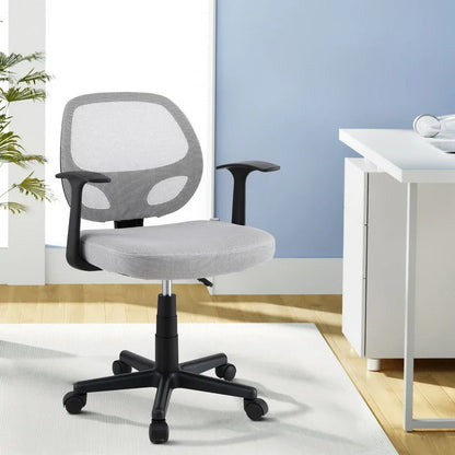 Artiss Mesh Office Chair Computer Gaming Desk Chairs Work Study Mid Back Grey - Stacks Warehouse
