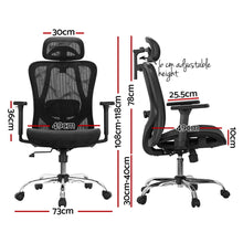 Ergonomic office chair with adjustable height, mesh back, and dimensions for comfort and fit