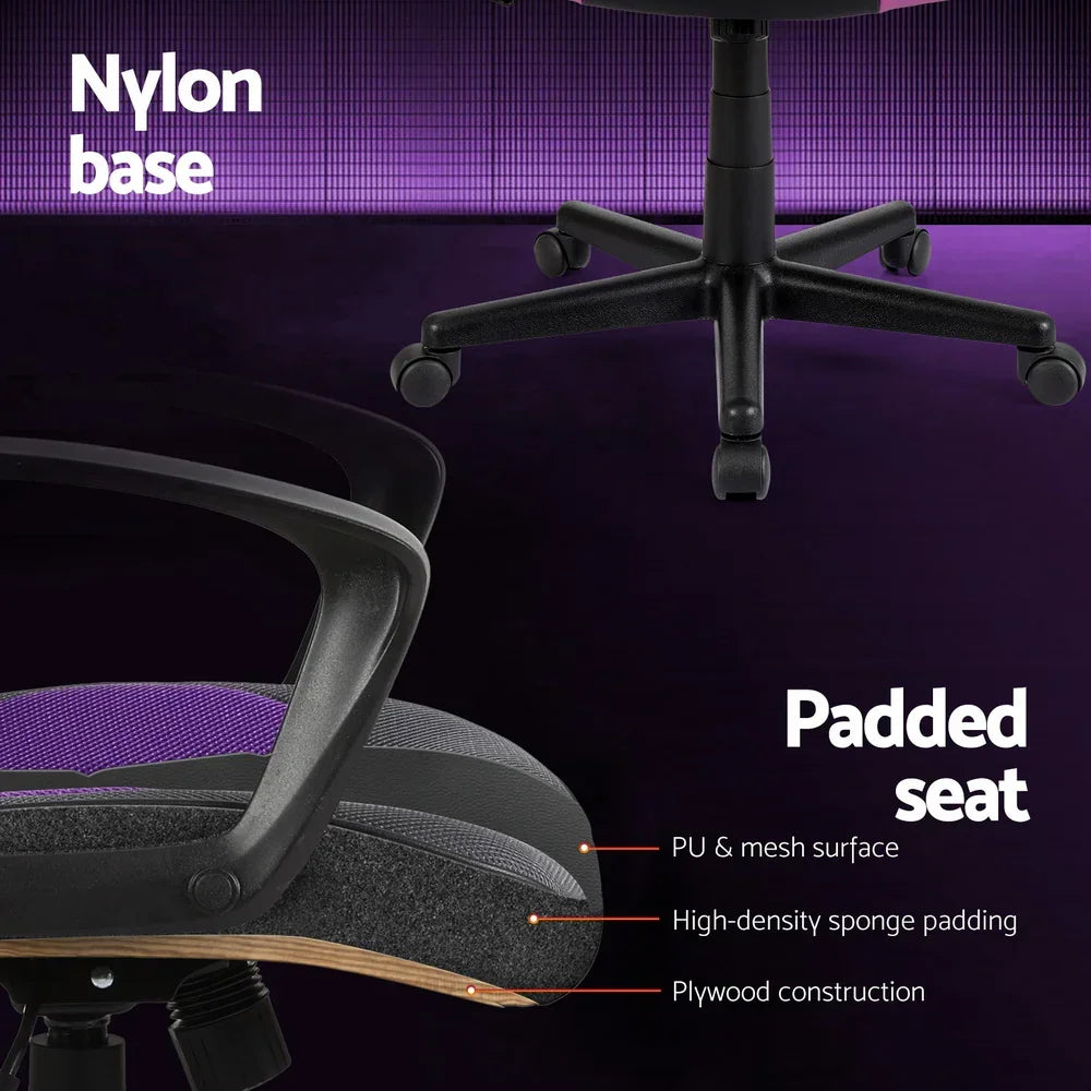 Artiss Gaming Office Chair Computer Chairs Purple - Flea Market