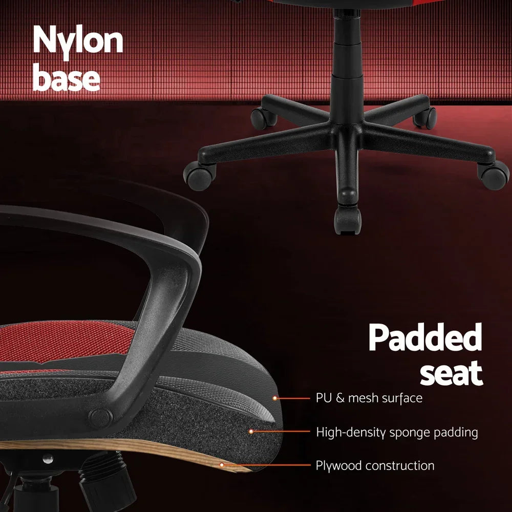 Artiss Gaming Office Chair Computer Chairs Red - Stacks Warehouse