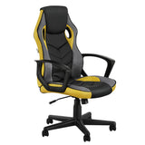 Artiss Gaming Chair High Back Racing Seat PU Leather Yellow 150kg