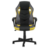 Artiss Gaming Chair High Back Racing Seat PU Leather Yellow 150kg