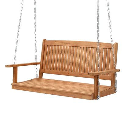 Gardeon Porch Swing Chair With Chain Outdoor Furniture Wooden Bench 2 Seater - Stacks Warehouse