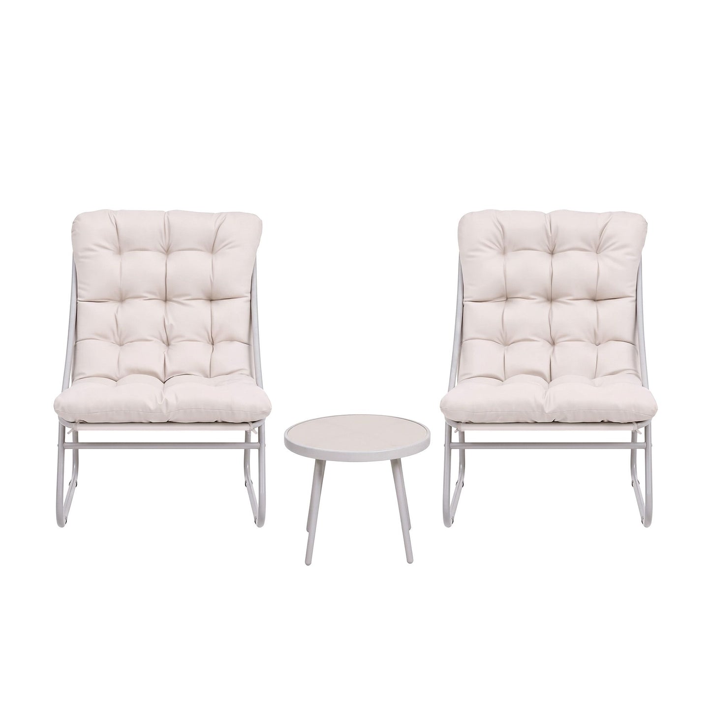 Gardeon 3 Piece Outdoor Bistro Set Khaki