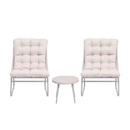 Gardeon 3 Piece Outdoor Bistro Set Khaki