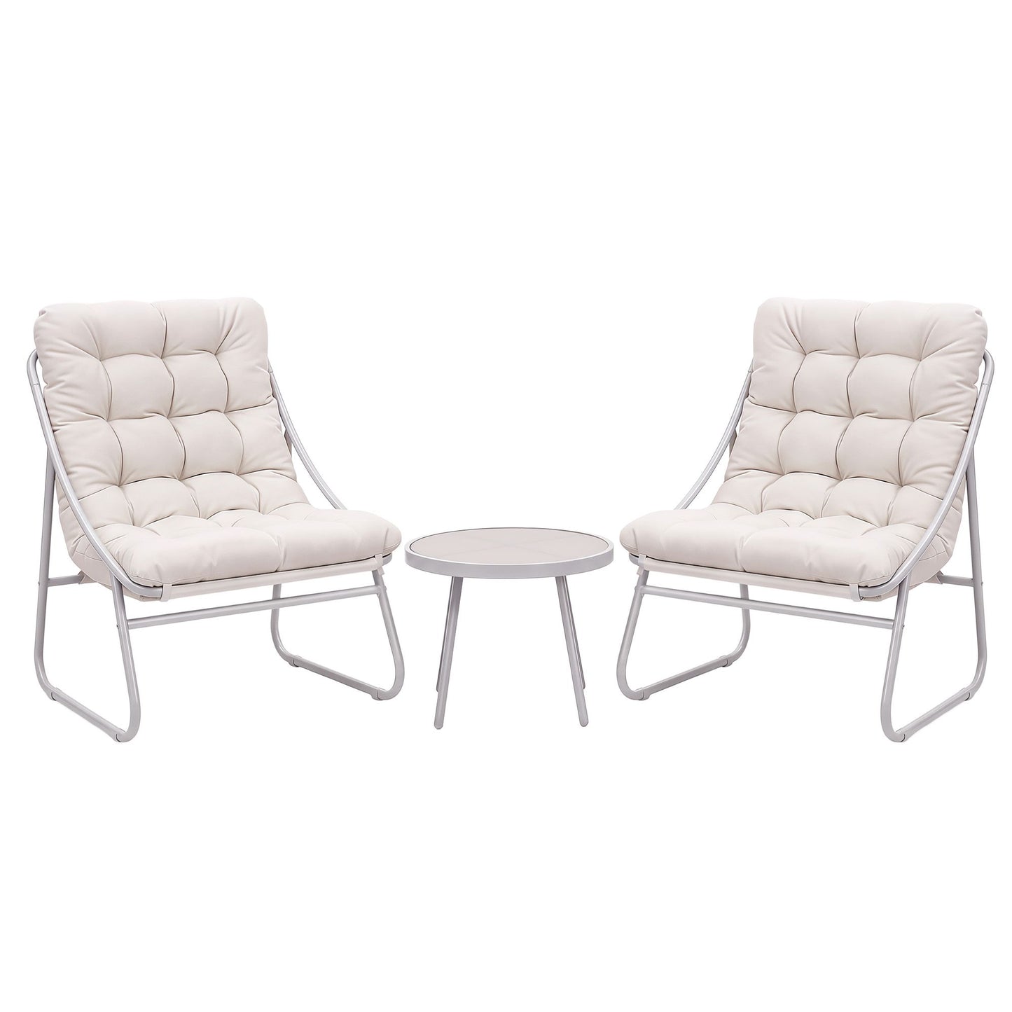 Gardeon 3 Piece Outdoor Bistro Set Khaki