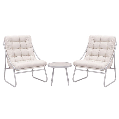 Gardeon 3 Piece Outdoor Bistro Set Khaki