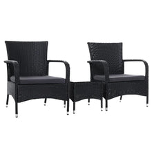 3PC Outdoor Bistro Set Patio Furniture Wicker Setting Chairs Table Luca - Flea Market