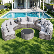 Gardeon 8 Seater Outdoor Sofa Set 11 Piece Rattan