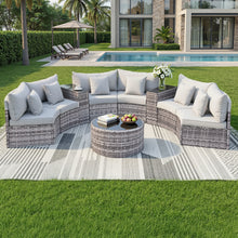 Gardeon 6 Seater Outdoor Sofa Set 9 Piece Rattan
