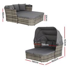 Gardeon Outdoor Day Bed Modular Wicker Sun Lounge