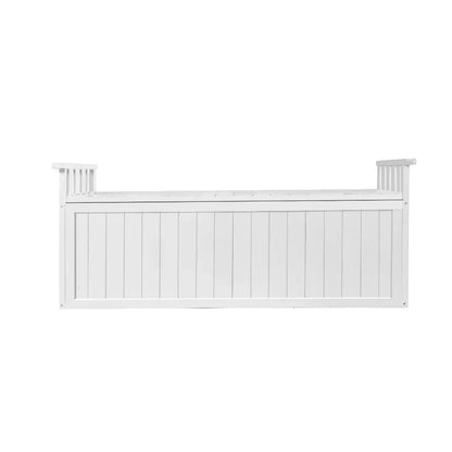 Gardeon Outdoor Storage Bench Box 129cm Wooden Garden Toy Chest Sheds Patio Furniture XL White - Stacks Warehouse