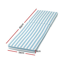 Gardeon Outdoor Chaise Lounge Cushion Lounge Chair Pad Sunbed Mattress Blue