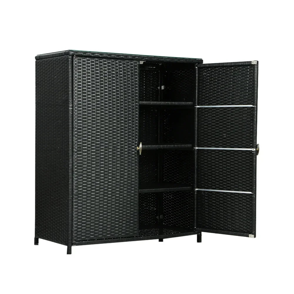 Gardeon Outdoor Storage Cabinet Box Garage Wicker Shelf Chest Garden Shed Tools - Stacks Warehouse