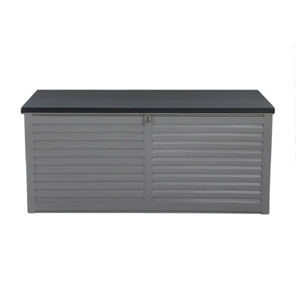 Outdoor Storage Box 490L Container Lockable Garden Bench Tools Toy Shed Black - Stacks Warehouse