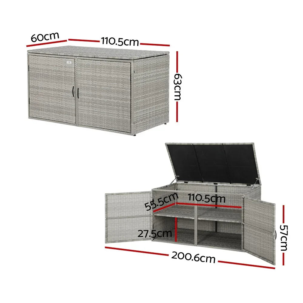 Gardeon Outdoor Storage Cabinet Box Deck Wicker Shelf Chest Garden Shed Tools - Stacks Warehouse