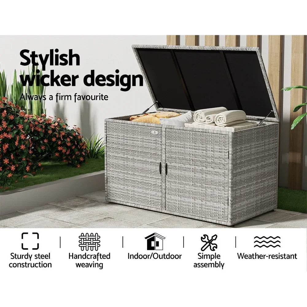 Gardeon Outdoor Storage Cabinet Box Deck Wicker Shelf Chest Garden Shed Tools - Stacks Warehouse