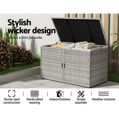 Gardeon Outdoor Storage Cabinet Box Deck Wicker Shelf Chest Garden Shed Tools - Stacks Warehouse