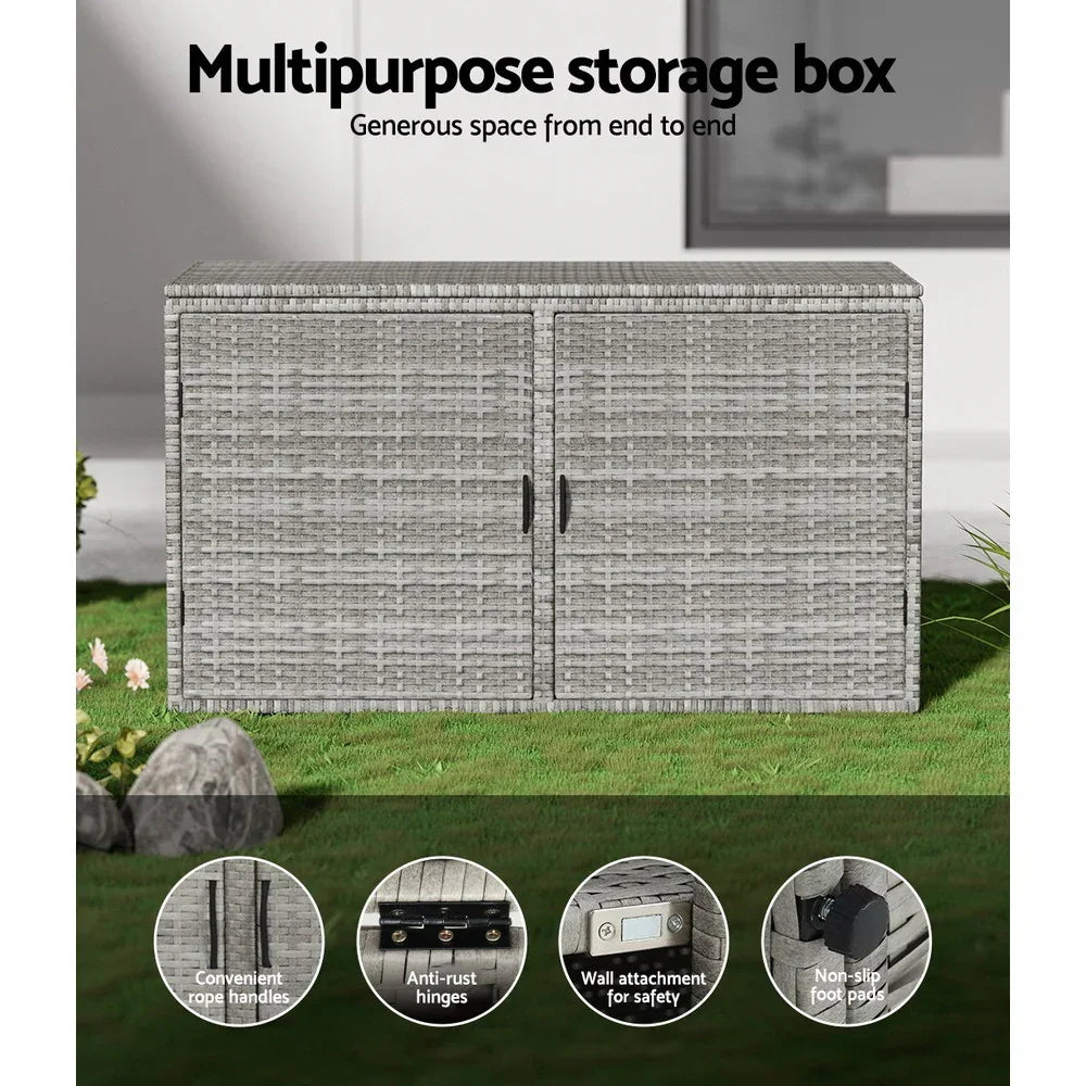 Gardeon Outdoor Storage Cabinet Box Deck Wicker Shelf Chest Garden Shed Tools - Stacks Warehouse