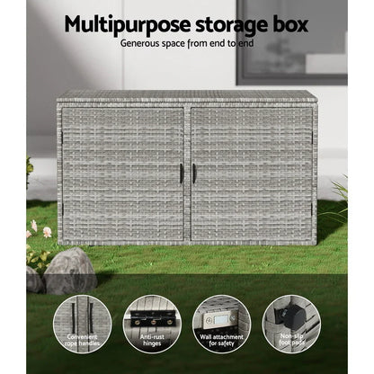 Gardeon Outdoor Storage Cabinet Box Deck Wicker Shelf Chest Garden Shed Tools - Stacks Warehouse