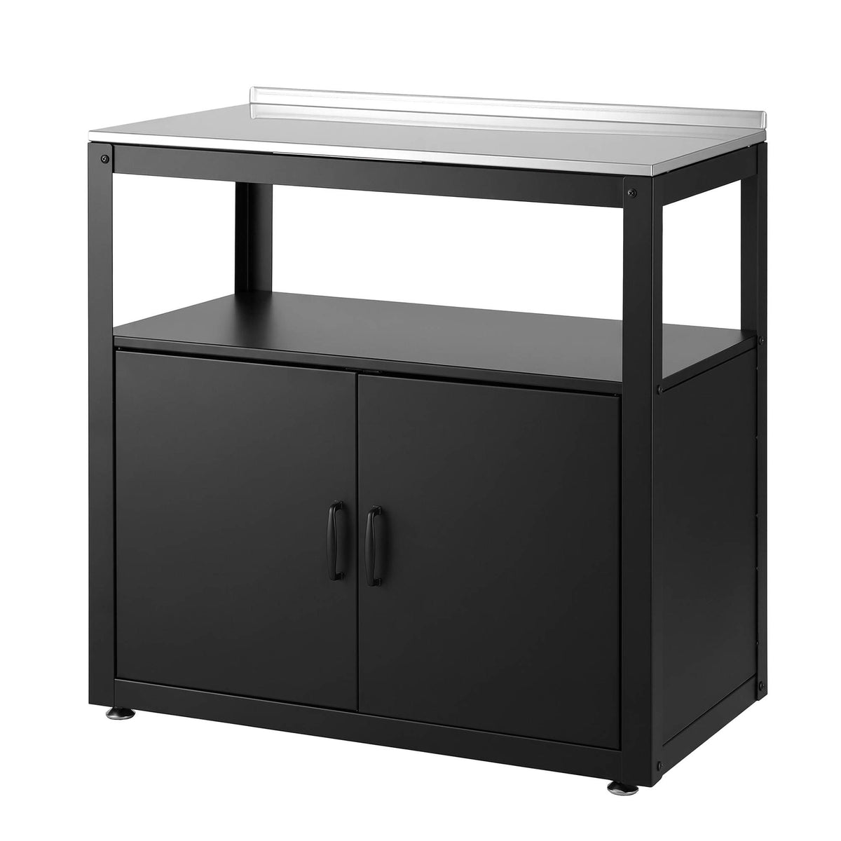 Gardeon Outdoor Storage Cabinet Garden Potting Bench Stainless Steel Table Top Black