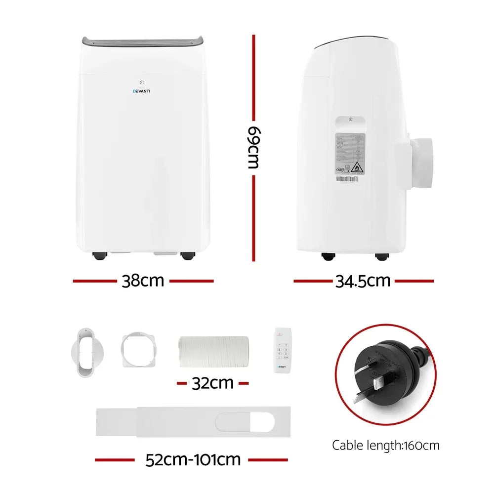 Devanti 12000BTU Portable Air Conditioner - White