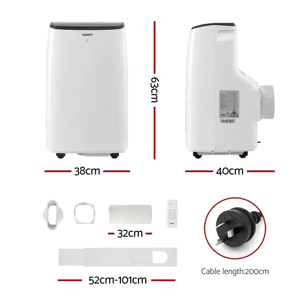 Devanti 7000BTU WiFi Portable Air Conditioner - Smart Cooling