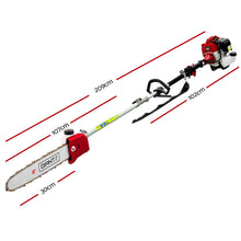 Giantz Pole Chainsaw 2 Stroke Petrol 12 Inch Bar Tree Pruner 7 In 1