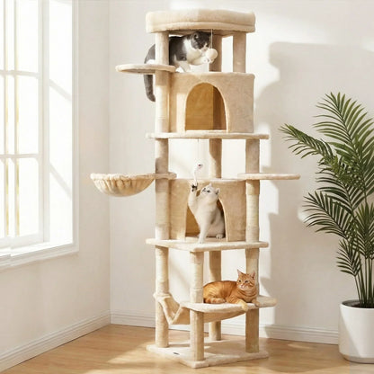 i.Pet Cat Tree Tower 167cm - Large Scratching Post Beige