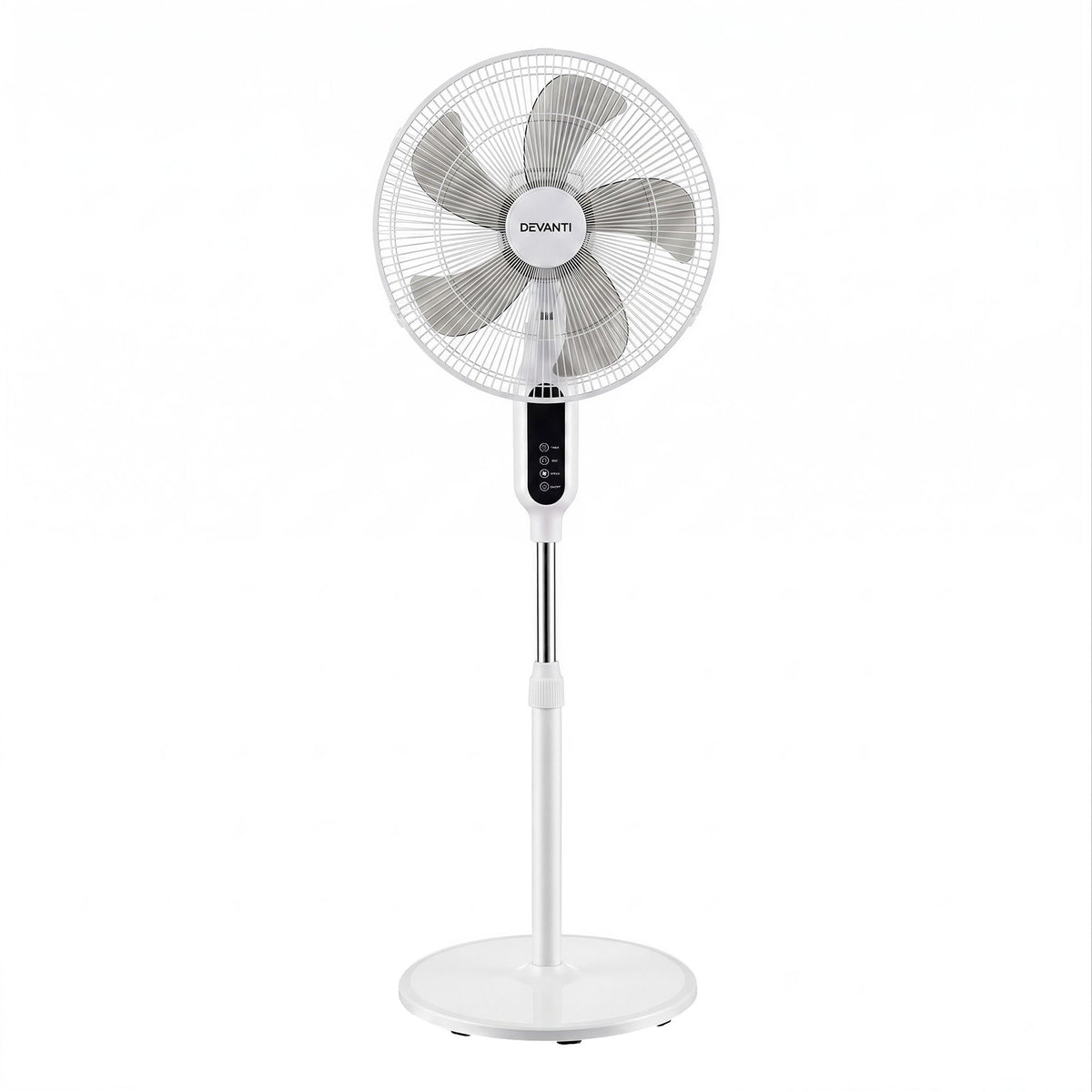 Devanti 16 inch Pedestal Fan with Remote - White - view 3