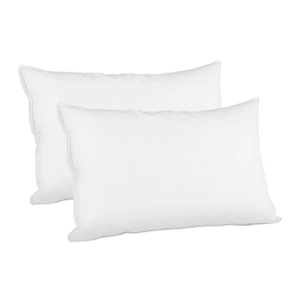 Giselle Bedding Duck Feather Down Pillow Luxury Twin Pack - Stacks Warehouse