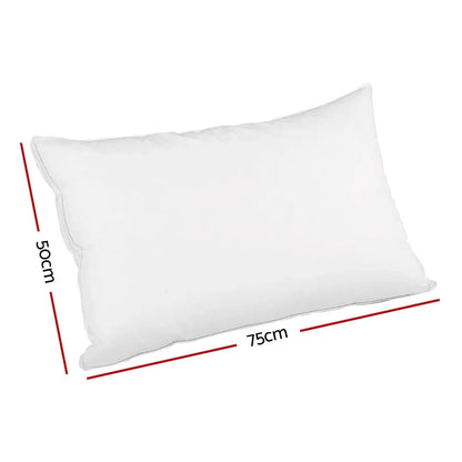 Giselle Bedding Duck Feather Down Pillow Luxury Twin Pack - Stacks Warehouse