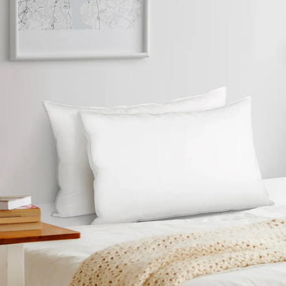 Giselle Bedding Duck Feather Down Pillow Luxury Twin Pack - Stacks Warehouse