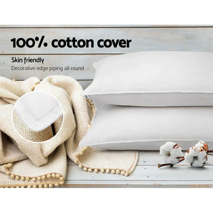 Giselle Bedding Goose Feather Down Pillow Twin Pack - Stacks Warehouse