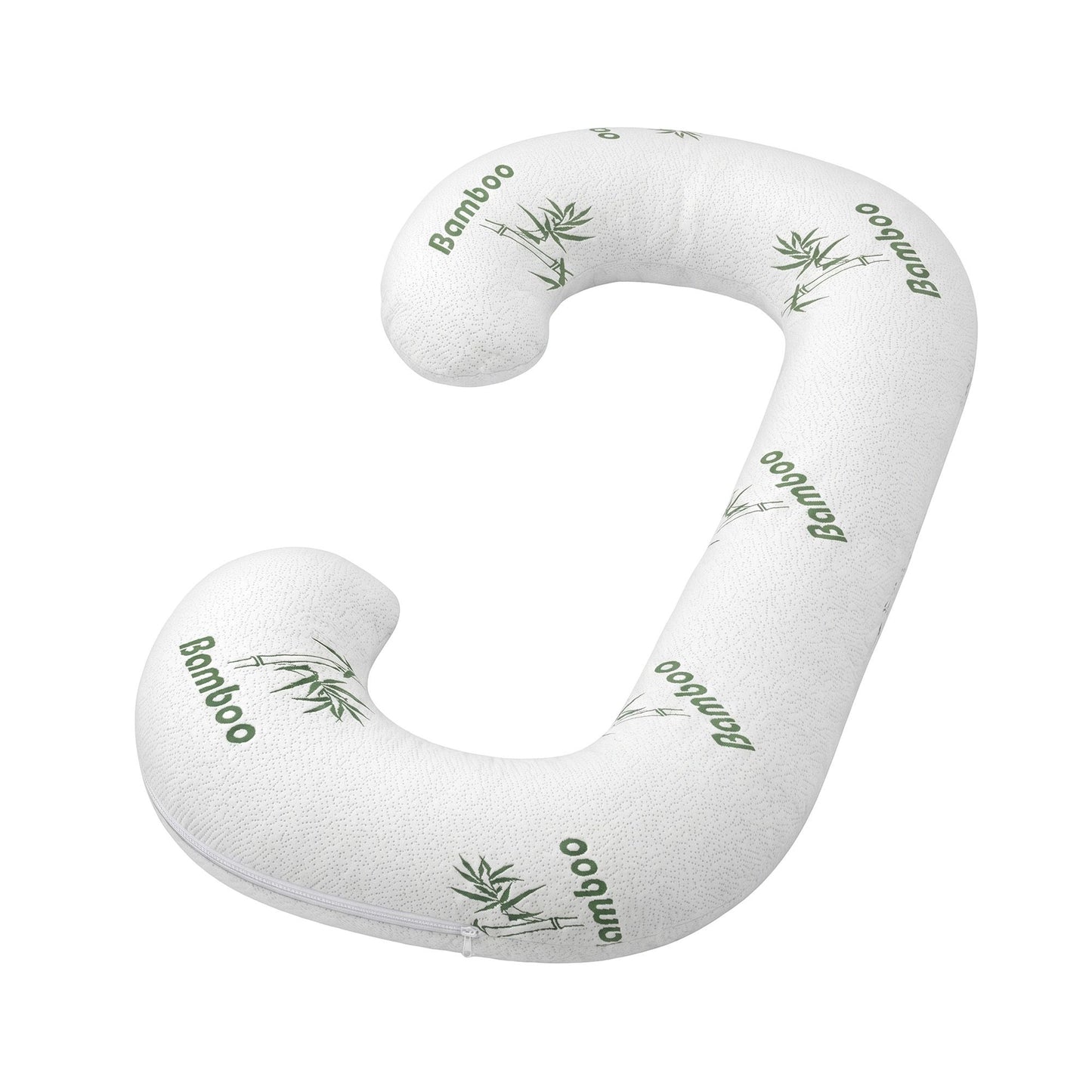 Giselle Bedding C-Shaped Pregnancy Pillow with Bamboo Cover