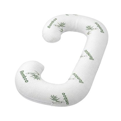 Giselle Bedding C-Shaped Pregnancy Pillow with Bamboo Cover