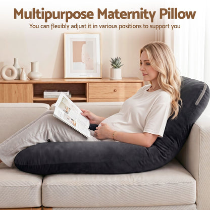 Giselle Bedding G-Shaped Pregnancy Pillow with Removable Cover