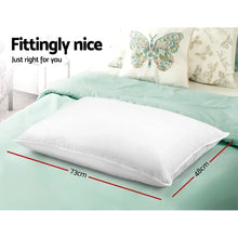 White pillow 73cm by 48cm on light green bed with butterfly decorative cushions