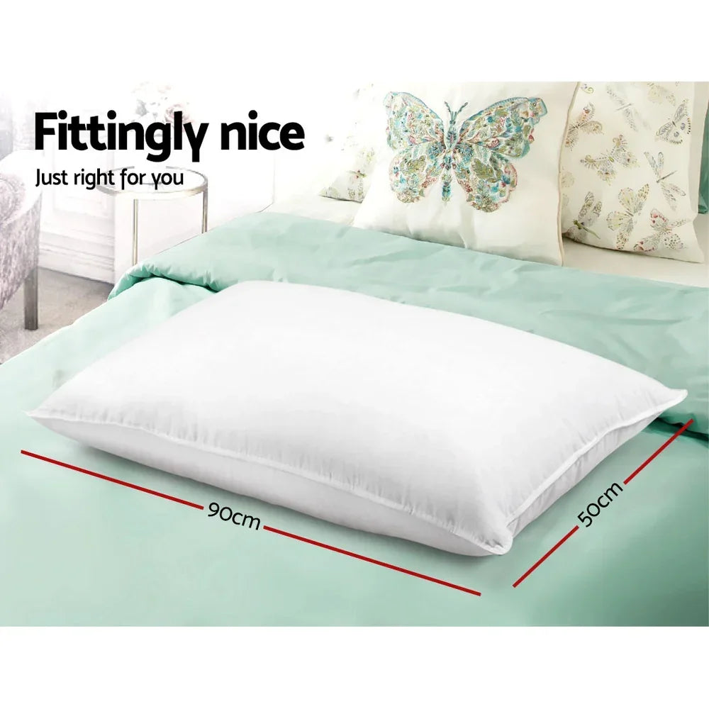 Giselle Bedding 4 Pack Bed Pillow Family Hotel 50X90CM - Stacks Warehouse